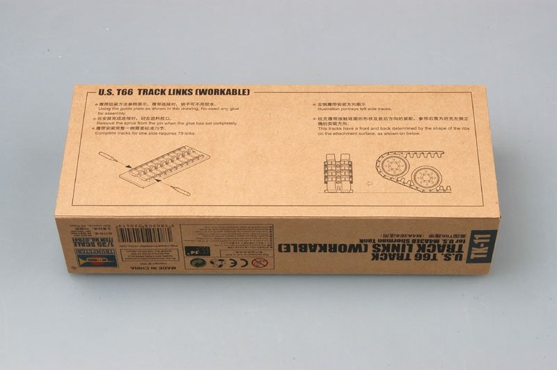Chenille en acier Trumpeter 02041 US T66 pour char Sherman M4A3E8 américain (1/35) – image 2