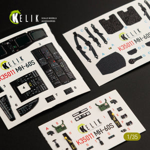 KELIK K35011 MH-60S KNIGHT HAWK - Décalcomanies 3D pour intérieur de la maquette KITTY HAWK au 1/35 – image 2