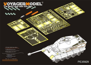 Maquette Voyager PE35929 Char King Tiger allemand de la Seconde Guerre mondiale (tourelle Porsche) pour HOBBYBOSS 84530 1/35
