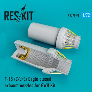 RESKIT RSU72-0098 Buses d&amp;#39;échappement fermées pour F-15 C/J/E Eagle, maquette Great Wall Hobby au 1/72