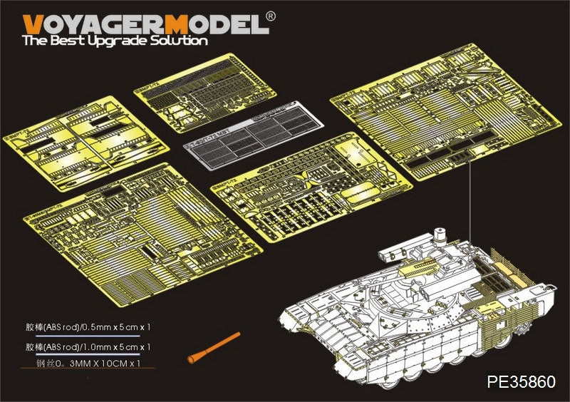 Véhicule de combat d&amp;#39;appui-feu russe moderne BMPT-72, modèle Voyager PE35860, pour TIGERMODEL 4611, échelle 1/35