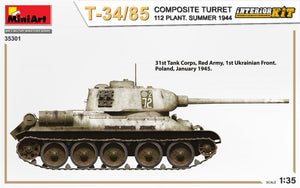 TOURELLE COMPOSITE MiniArt 35301 T-34/85. 112 USINE. KIT INTÉRIEUR ÉTÉ 1944 1/35 – immagine 3