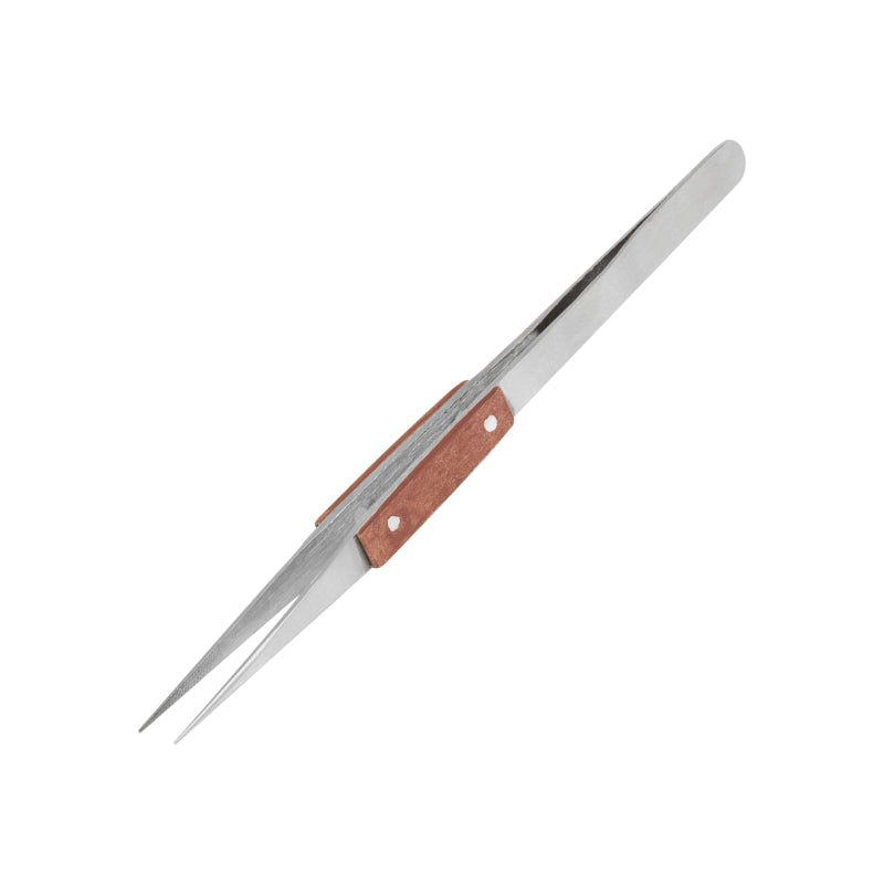 Pince à épiler Modelcraft PTW1134 en acier inoxydable, poignée en fibre/embouts dentelés