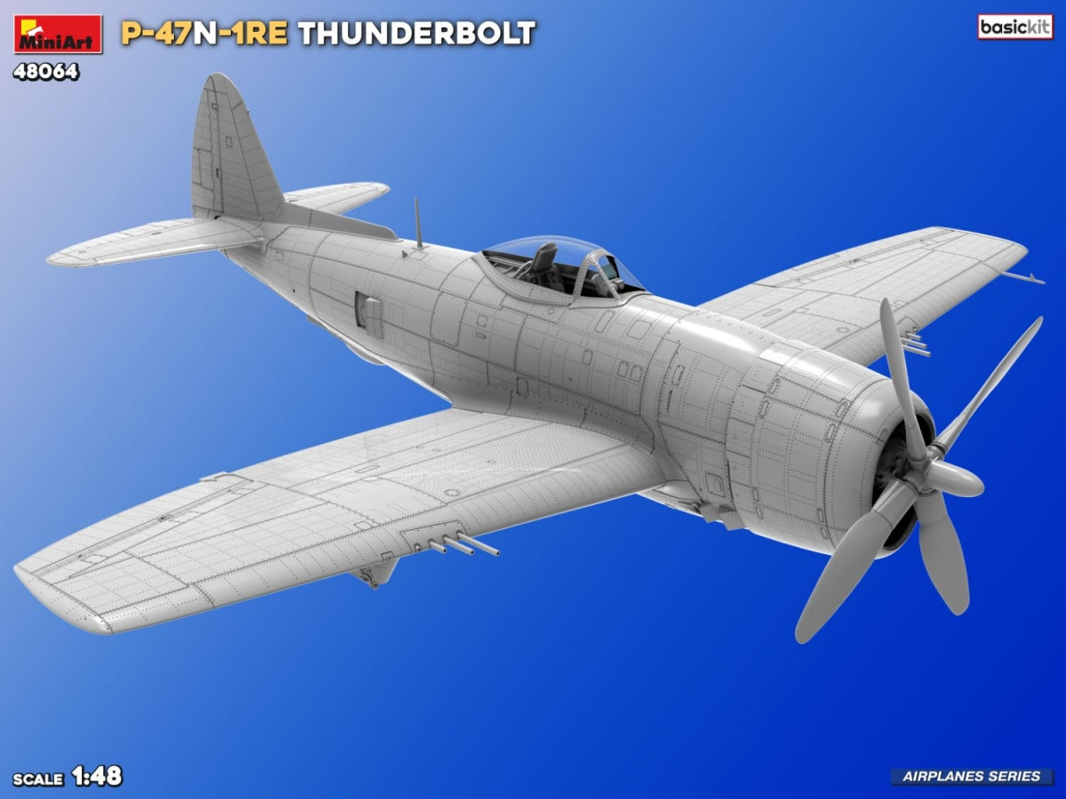 MiniArt 48064 P-47N-1RE THUNDERBOLT BASIC KIT 1/48