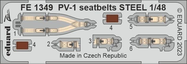 Ceintures de sécurité Eduard FE1349 PV-1 STEEL ACADEMY 1/48 