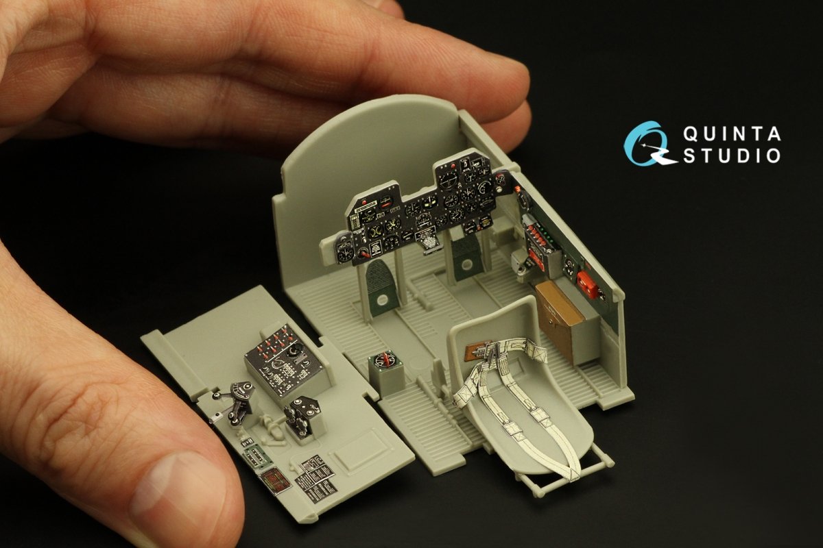 Intérieur imprimé en 3D et coloré sur papier décalcomanie Quinta Studio QD32136 P-47D Razorback (Trumpeter) 1/32 – image 9
