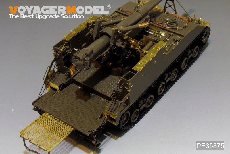 Maquette Voyager PE35875 Canon automoteur américain M40 de base de la Seconde Guerre mondiale (base d&amp;#39;antenne incluse) pour Tamiya 1/35 – imagen 3