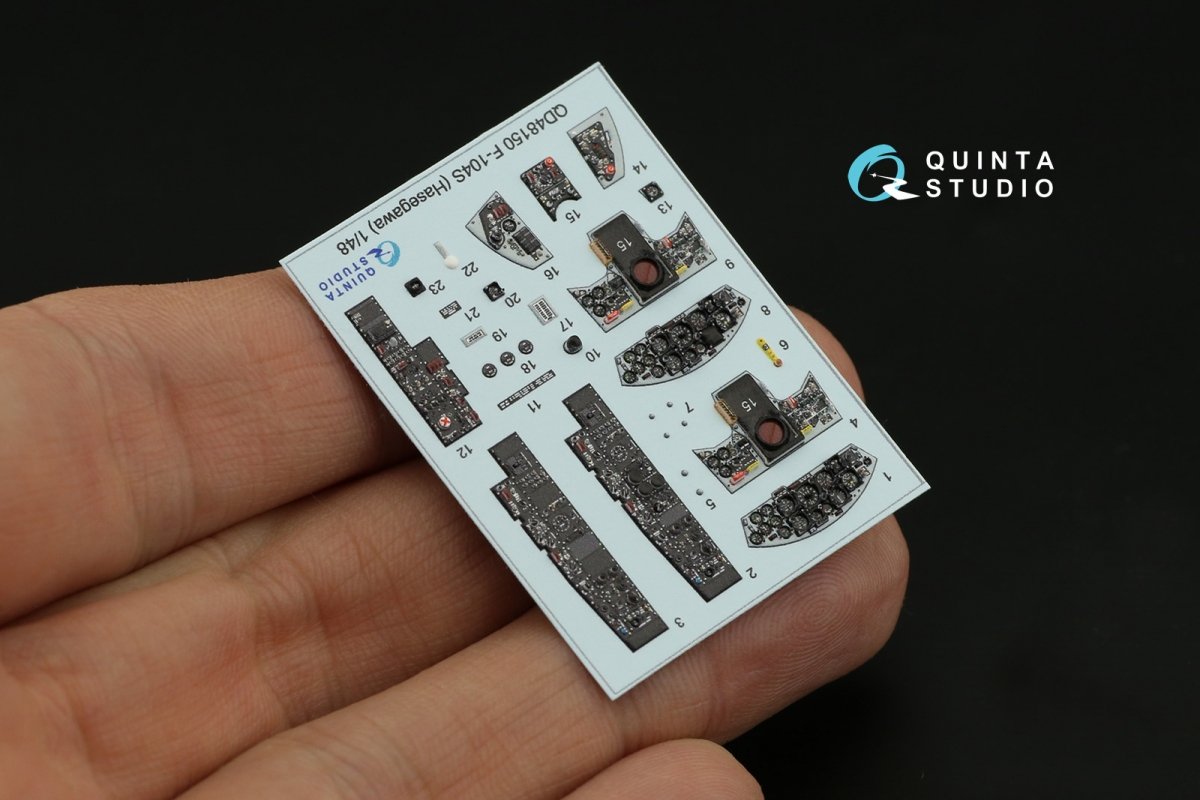 Intérieur imprimé en 3D et coloré sur papier décalcomanie Quinta Studio QD48150 F-104S (Hasegawa) 1/48 – immagine 9