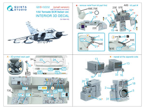 Intérieur imprimé en 3D et coloré sur papier décalcomanie (Italeri) de Quinta Studio QD+32232 Tornado ECR (avec pièces en résine imprimées en 3D) à l&amp;#39;échelle 1/32 – image 3