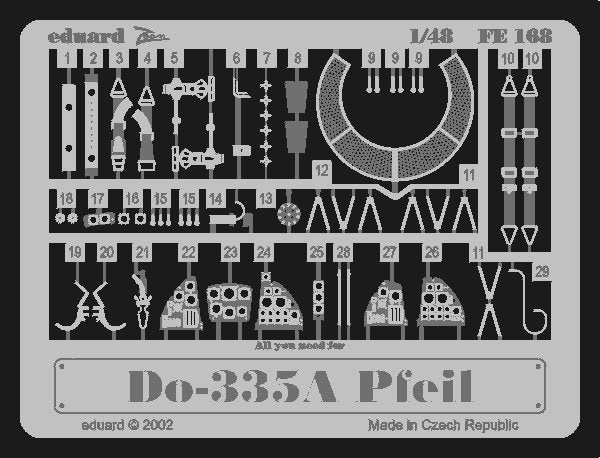 Eduard FE168 pour 335A Pfeil 1/48 Tamiya 