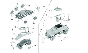 Premier véhicule blindé léger allemand Sd.Kfz.222 (1/72) PL047 – immagine 2
