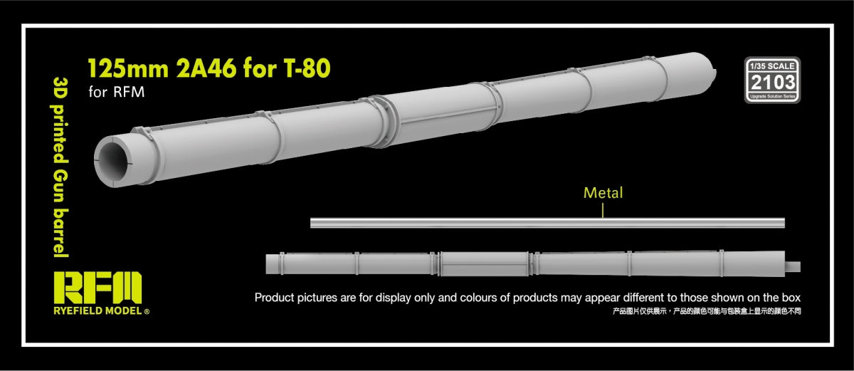 Canon Rye Field modèle 2103 de 125 mm 2A46 pour T-80 (RFM) au 1/35