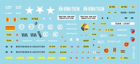 Star Decals 72-A1044 Vietnam 3. CMP C15TA, V-100 Commando, M151 Mutt, Camion M35A1, M8 Greyhound, Panhard AML 178 1/72 – Bild 3