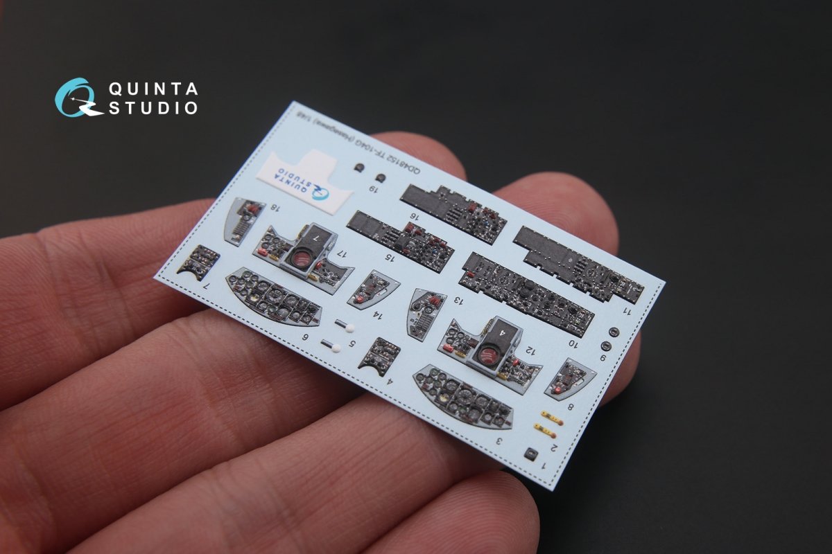 Intérieur imprimé en 3D et coloré sur papier décalcomanie Quinta Studio QD48152 TF-104G (pour maquette Hasegawa) 1/48  – image 2