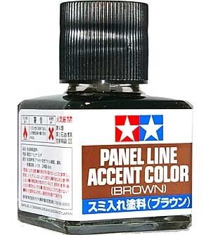 Tamiya 87132 Peinture d&amp;#39;accentuation pour lignes de panneaux 40 ml (marron)