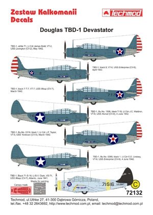 Techmod 72132 - Dévastateur Douglas TBD-1 (1/72) – image 2