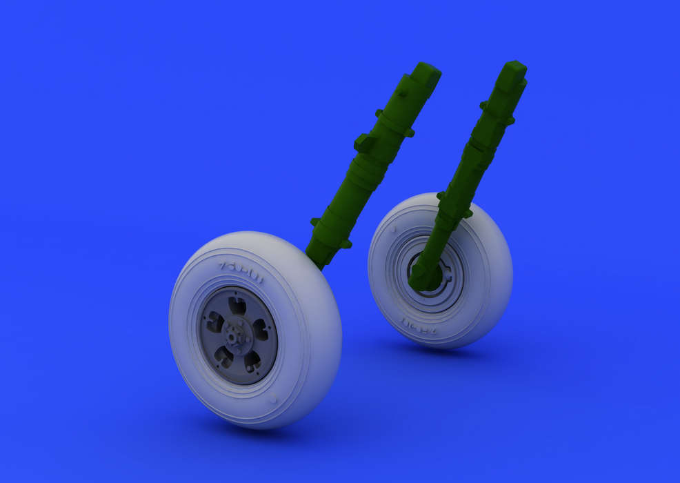 Roues Eduard 648119 Spitfire - 5 rayons, pneu lisse 1/48 (EDUARD)