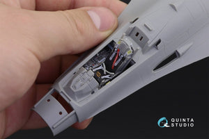 Intérieur imprimé en 3D et coloré sur papier décalcomanie Quinta Studio QD48194 F-16C (pour kit Kinetic) 1/48 – imagen 5