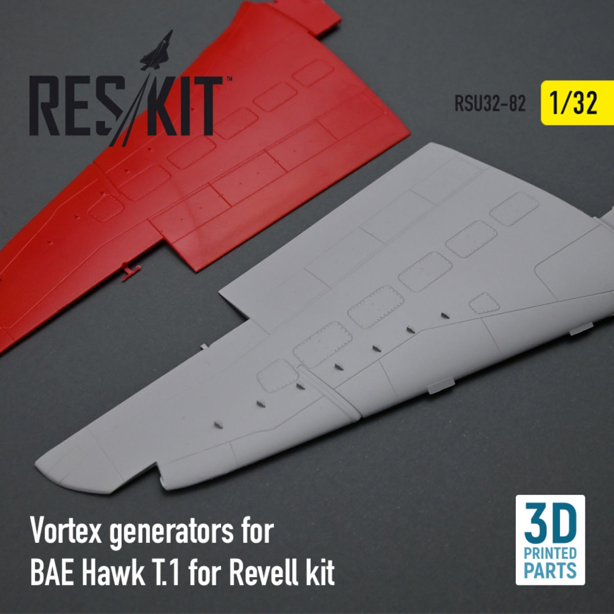 RESKIT RSU32-0082 VORTEX GENERATORS FOR BAE HAWK T.1 FOR REVELL KIT (3D PRINTED) 1/32 – zdjęcie 2