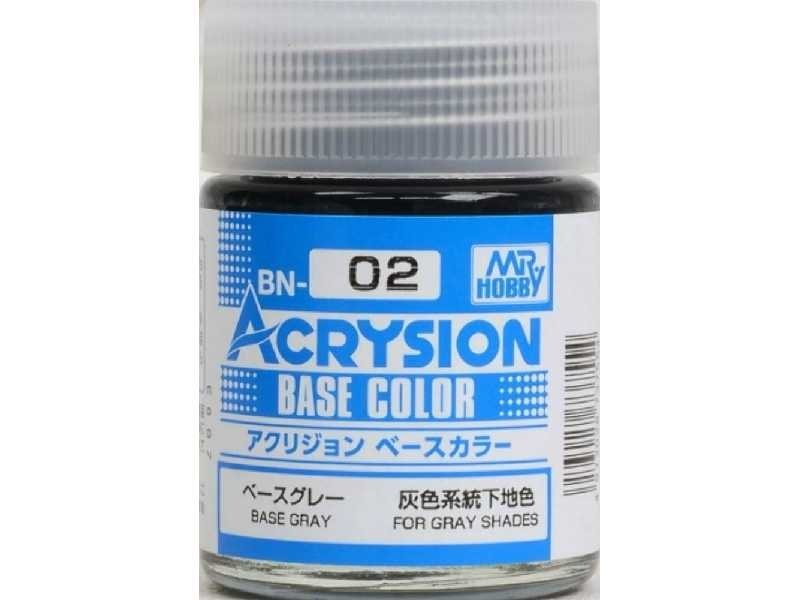 Gunze Sangyo BN02 Acrysion Base Color - Gris 18ml