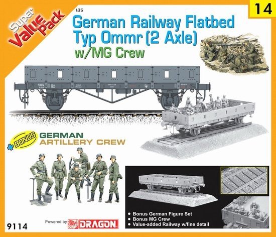Cyber-Hobby 9114 Wagon plat de type Ommr (2 essieux) des chemins de fer allemands (1/35)