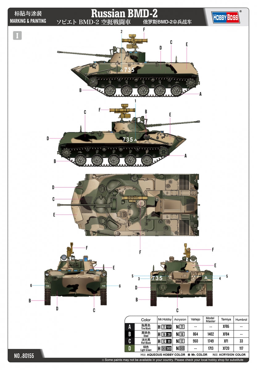 Hobby Boss 80155 BMD-2 russe au 1/35 – Bild 3