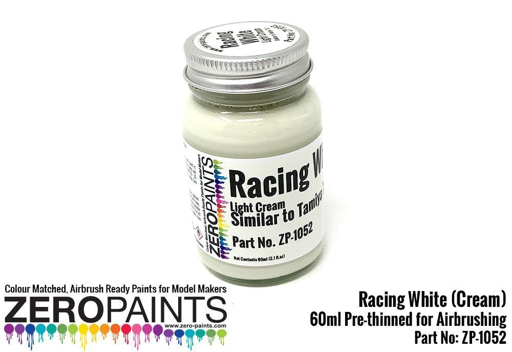 Peinture Zero Paints ZP-1052 Racing White (Crème claire) - Similaire à la TS7 60 ml