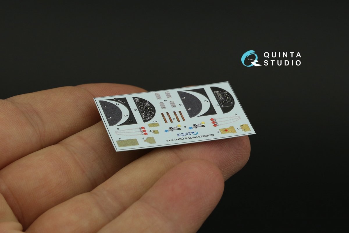 Intérieur imprimé en 3D et coloré sur papier décalcomanie Quinta Studio QD48329 Po-2VS (ICM) 1/48 – Bild 5