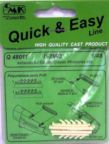 CMK Q48011 Il-2m3 - échappements pour EDUARD 1/48