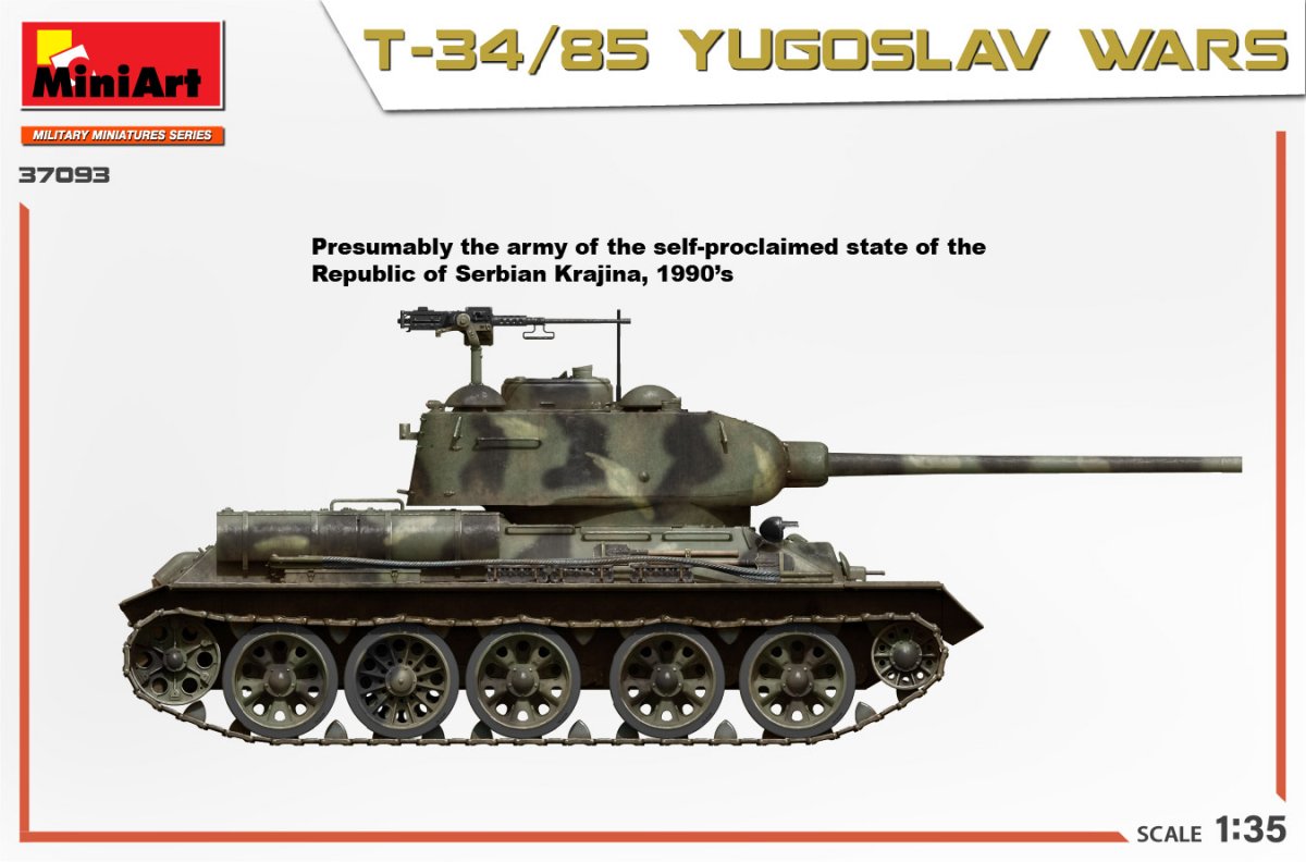 MiniArt 37093 T-34/85 GUERRES YOUGOSLAVE 1/35  – image 4