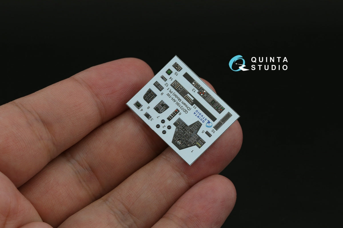 Quinta Studio QD+72190 AH-1W 3D-Printed &amp; coloured Interior on decal paper (Dream Model) 1/72
