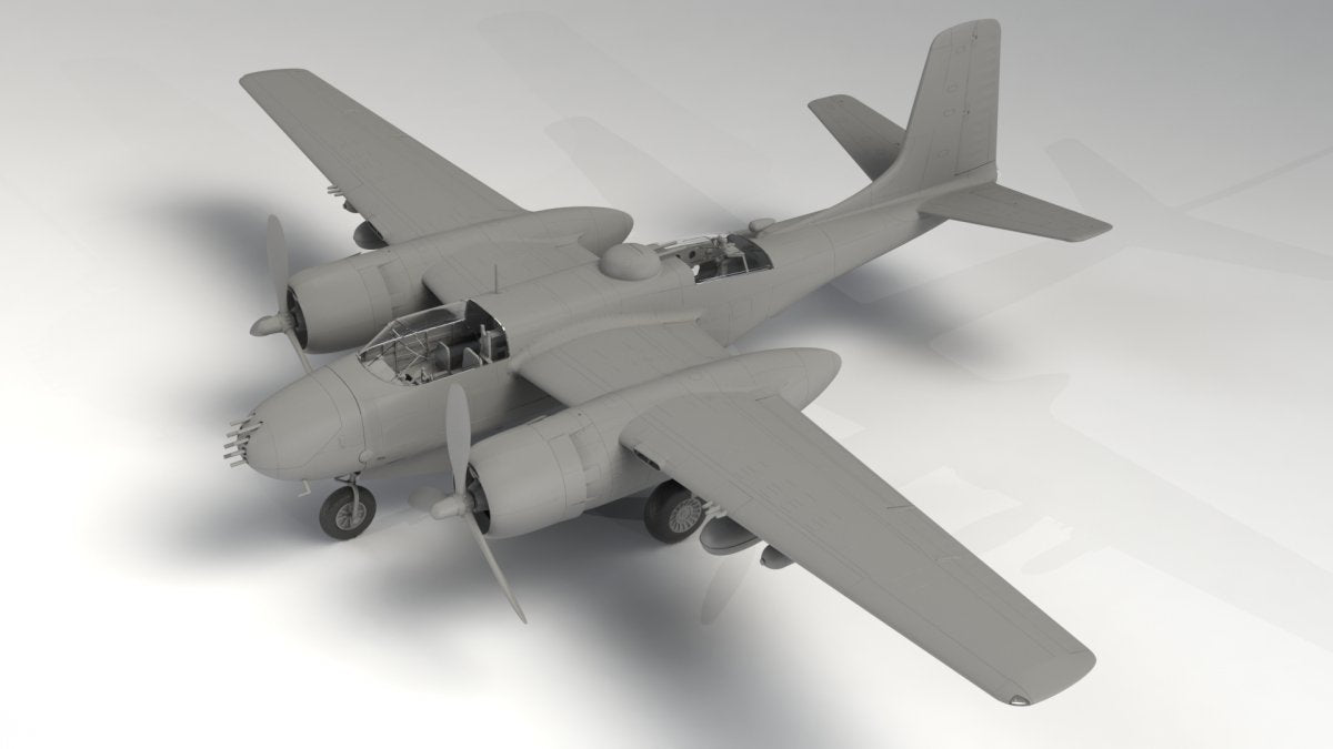 ICM 48285 A-26B Invader, théâtre d&amp;#39;opérations du Pacifique, bombardier américain de la Seconde Guerre mondiale, échelle 1/48  – image 6