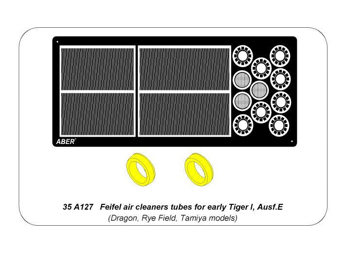 Tubes de filtre à air Aber 35A127 Feifel pour les premiers Tiger I, Ausf.E (Sd.Kfz.181) (1/35) – image 13