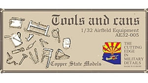 Copper State Models AE32-005 Tools and cans 1/32