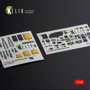 Décalcomanies 3D pour l&amp;#39;intérieur du B-26B Marauder KELIK K48084, compatibles avec la maquette ICM au 1/48