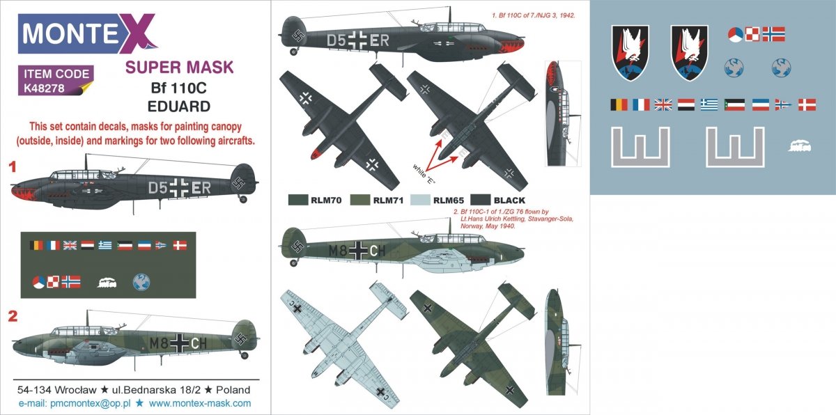 Montex K48278 Bf 110C 1/48