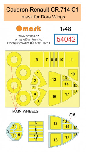 Masque Omask 54042 Caudron-Renault CR.714 C1 (pour Dora Wings) 1/48 – immagine 2
