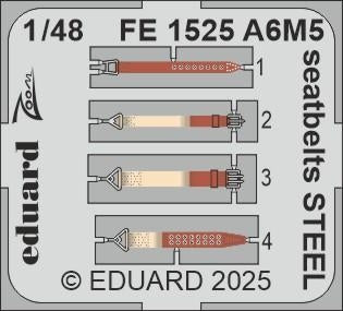 Ceintures de sécurité Eduard FE1525 A6M5 en acier EDUARD 1/48 