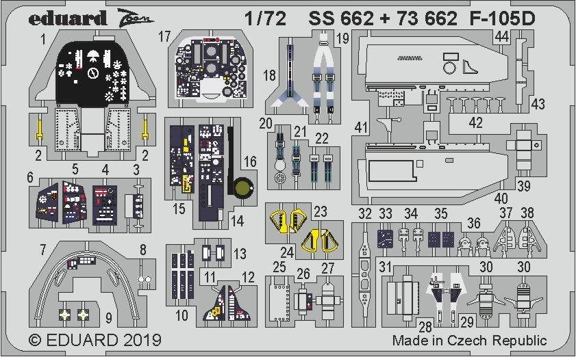 Intérieur du F-105D Eduard 73662 au 1/72 TRUMPETER