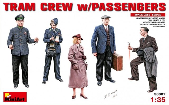 MiniArt 38007 Équipage du tramway avec passagers