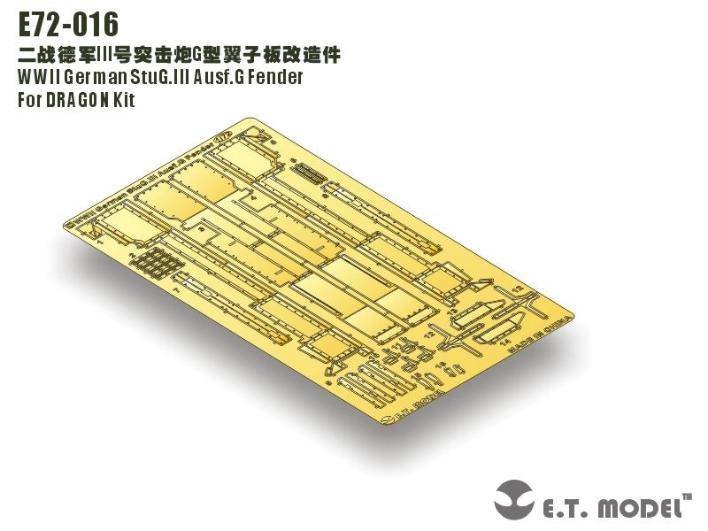 Ailes ET Model E72-016 pour StuG.III Ausf.G allemand de la Seconde Guerre mondiale (kit DRAGON 1/72) – Bild 3