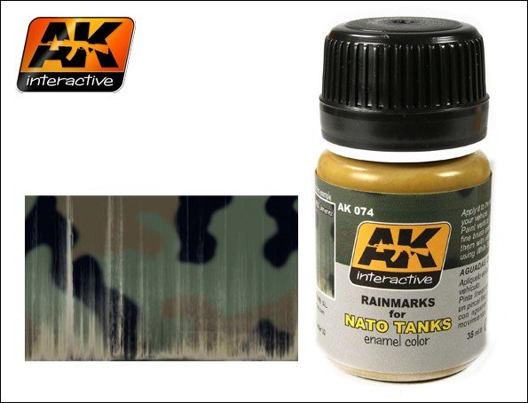 Marqueurs de pluie AK Interactive AK074 pour chars OTAN 35 ml 