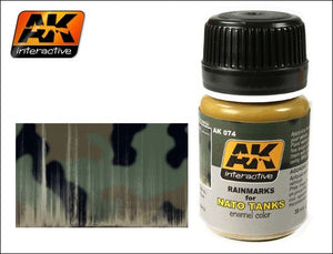 Marqueurs de pluie AK Interactive AK074 pour chars OTAN 35 ml
