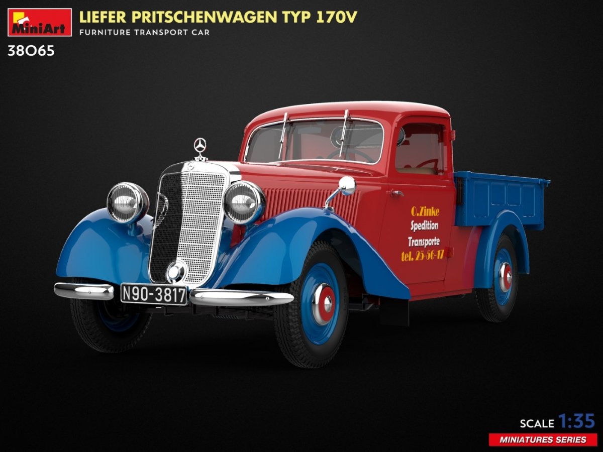 MiniArt 38065 LIEFER PRITSCHENWAGEN TYP 170V. VOITURE DE TRANSPORT DE MEUBLES 1/35 – immagine 3