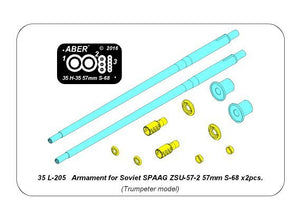 Armement Aber 35L-205 pour SPAAG soviétique ZSU-57-2 57mm S-68 x2pcs. (1/35) – imagen 8