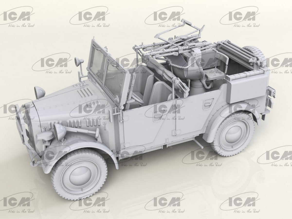 ICM 35584 le.gl.Einheits-Pkw Kfz.4 Véhicule antiaérien léger allemand de la Seconde Guerre mondiale 1/35 – imagen 3