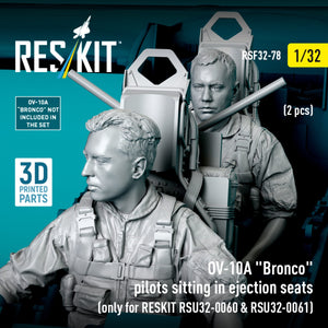 RESKIT RSF32-0078 Pilotes d&amp;#39;OV-10A « Bronco » assis dans des sièges éjectables (2 pièces) (uniquement pour RESKIT RSU32-0060 et RSU32-0061) (Impression 3D) 1/32 – Bild 4