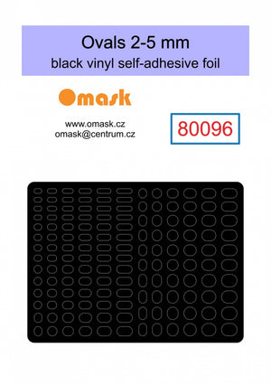 Ensemble universel Omask X8001 1 - feuille de vinyle noir (80092, 80093, 80094, 80095, 80096) – immagine 6