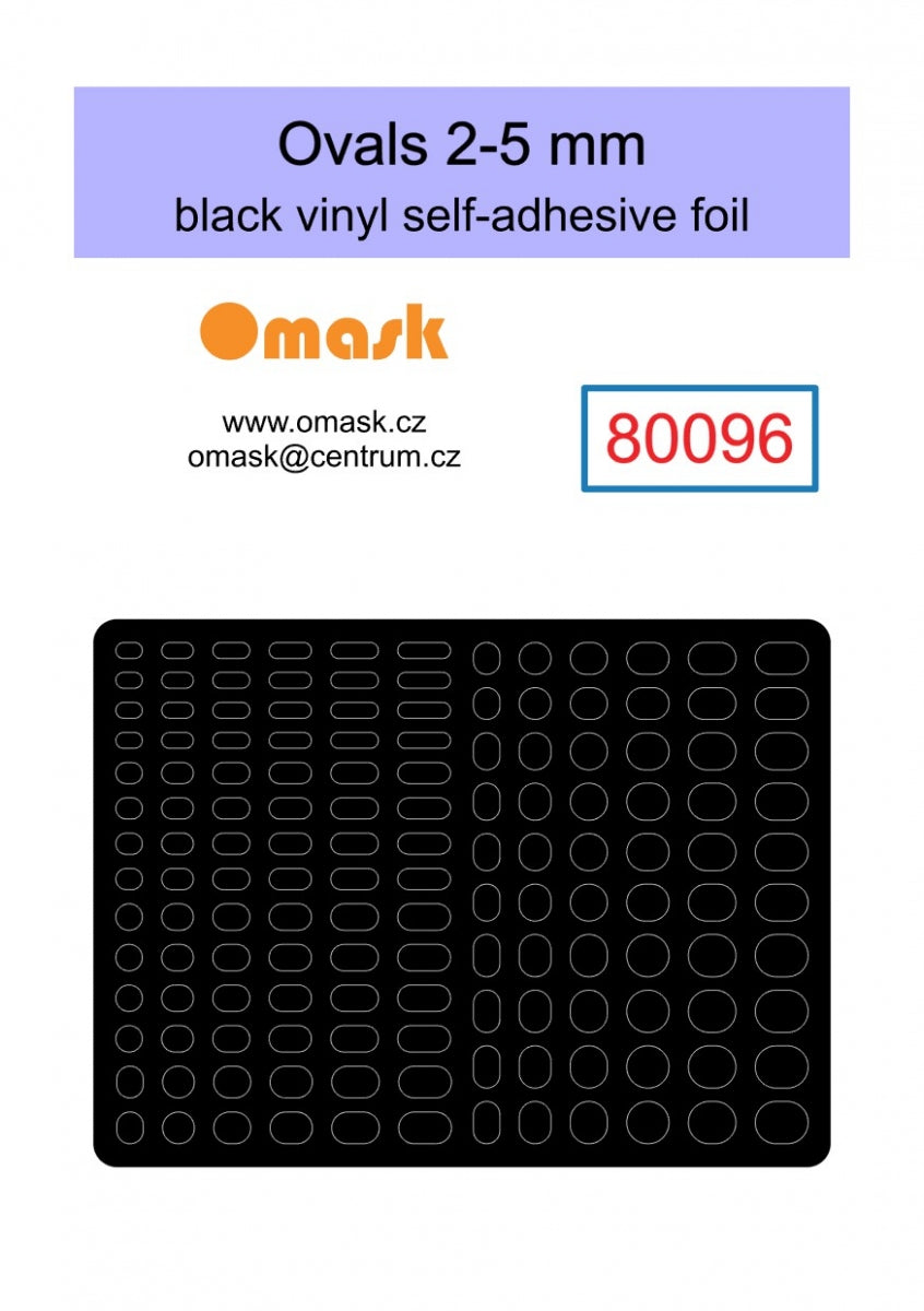 Ensemble universel Omask X8001 1 - feuille de vinyle noir (80092, 80093, 80094, 80095, 80096) – immagine 6