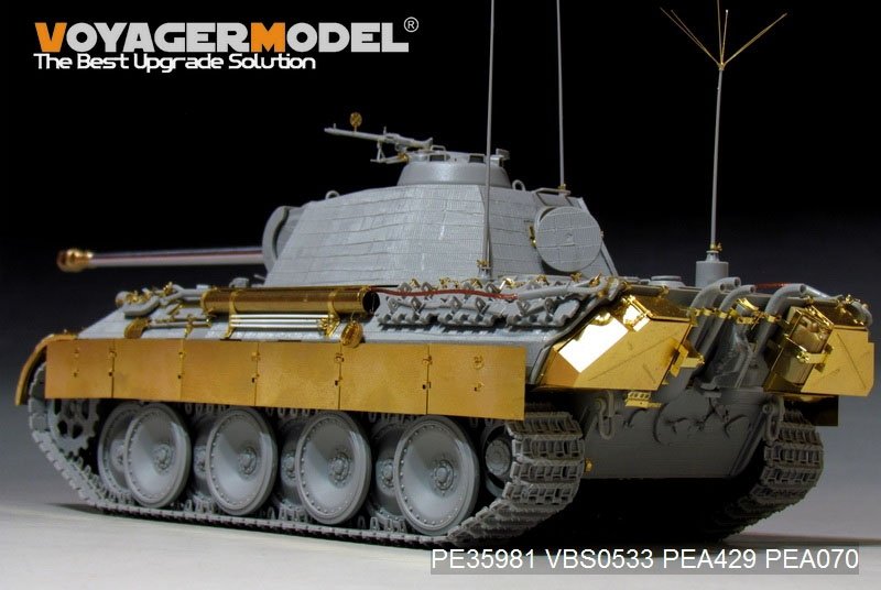 Maquette Voyager PE35981 Char Panther A allemand de la Seconde Guerre mondiale (modèle de base) pour TAKOM au 1/35 – Bild 4